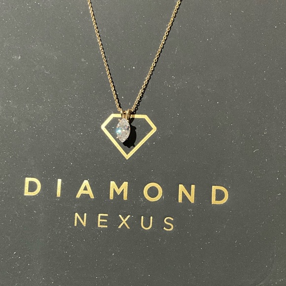 VALENTINE!! GORGEOUS! Diamond Nexus Marquise Cut Basket Set Pendant 0.76ct 🎁wbox - Picture 4 of 10